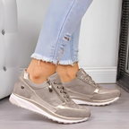 Verhoogde Sneaker met Rits – Comfortabele Wedge Stijl