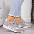 Verhoogde Sneaker met Rits – Comfortabele Wedge Stijl