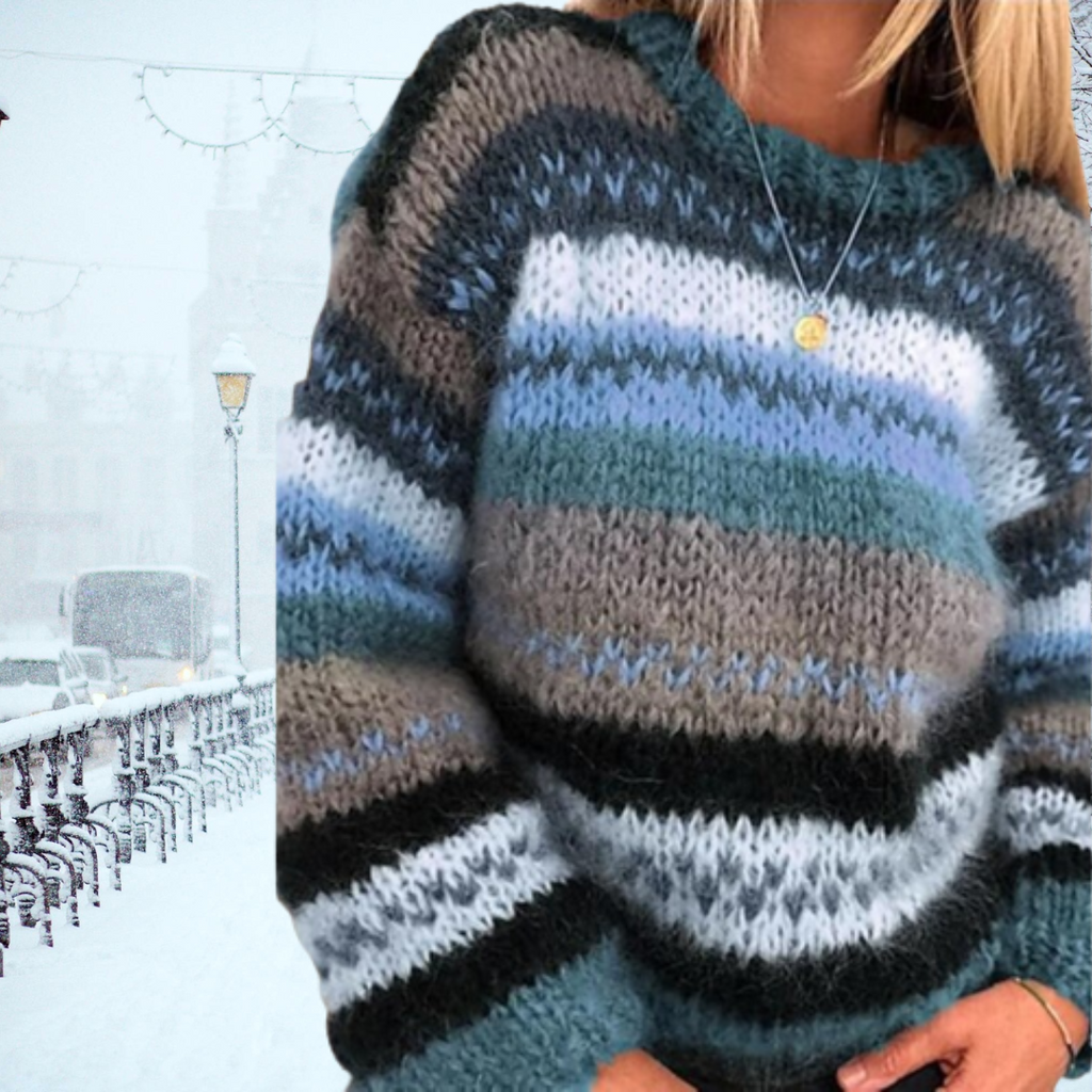 Emora Nova - Dames Gebreide Trui met Fair Isle Patroon - Winter