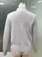 Ritskaartigan met Opstaande Kraag | Regular Fit