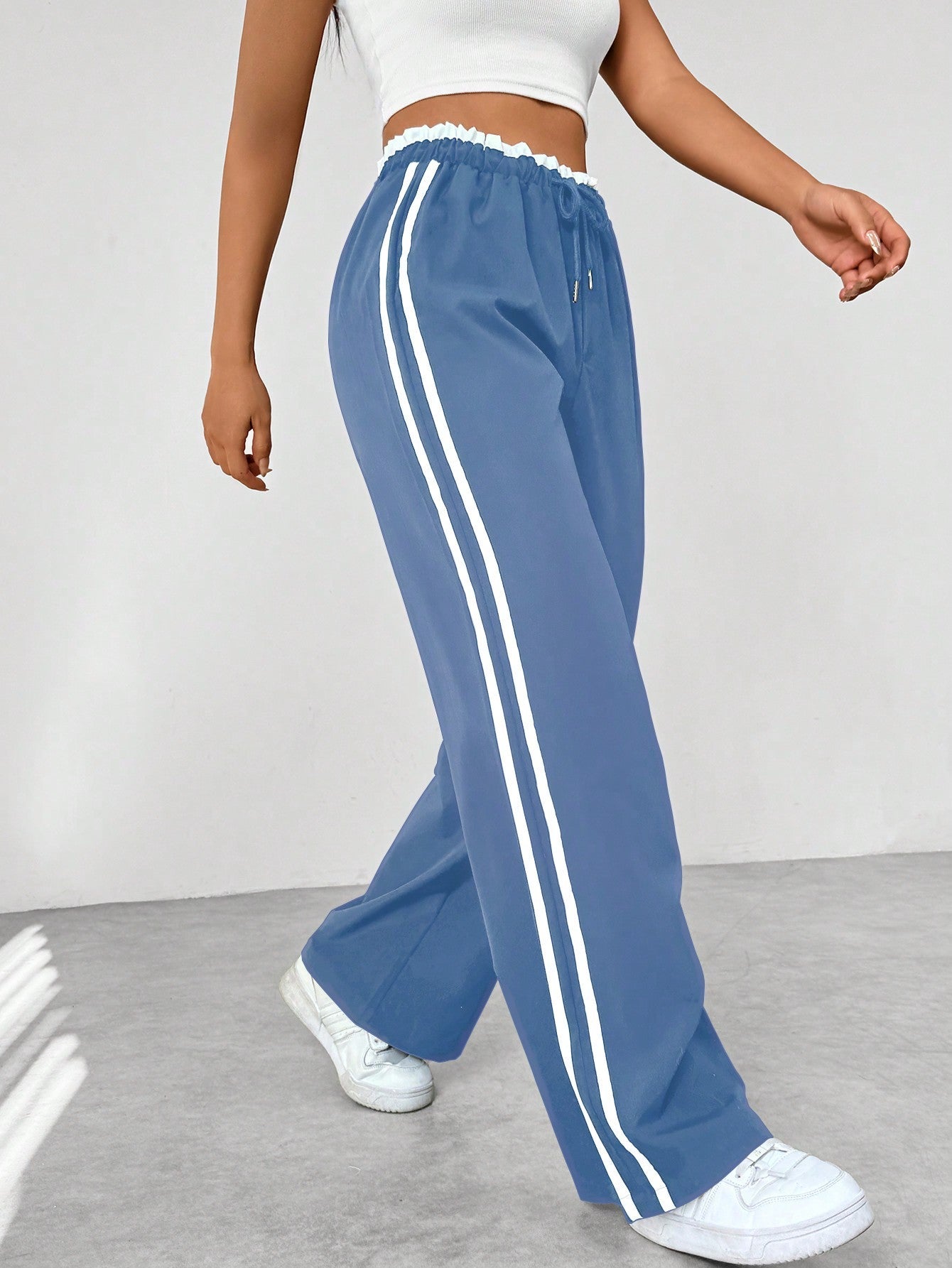 Niek | Trendy Sportieve Wide-Leg Broek