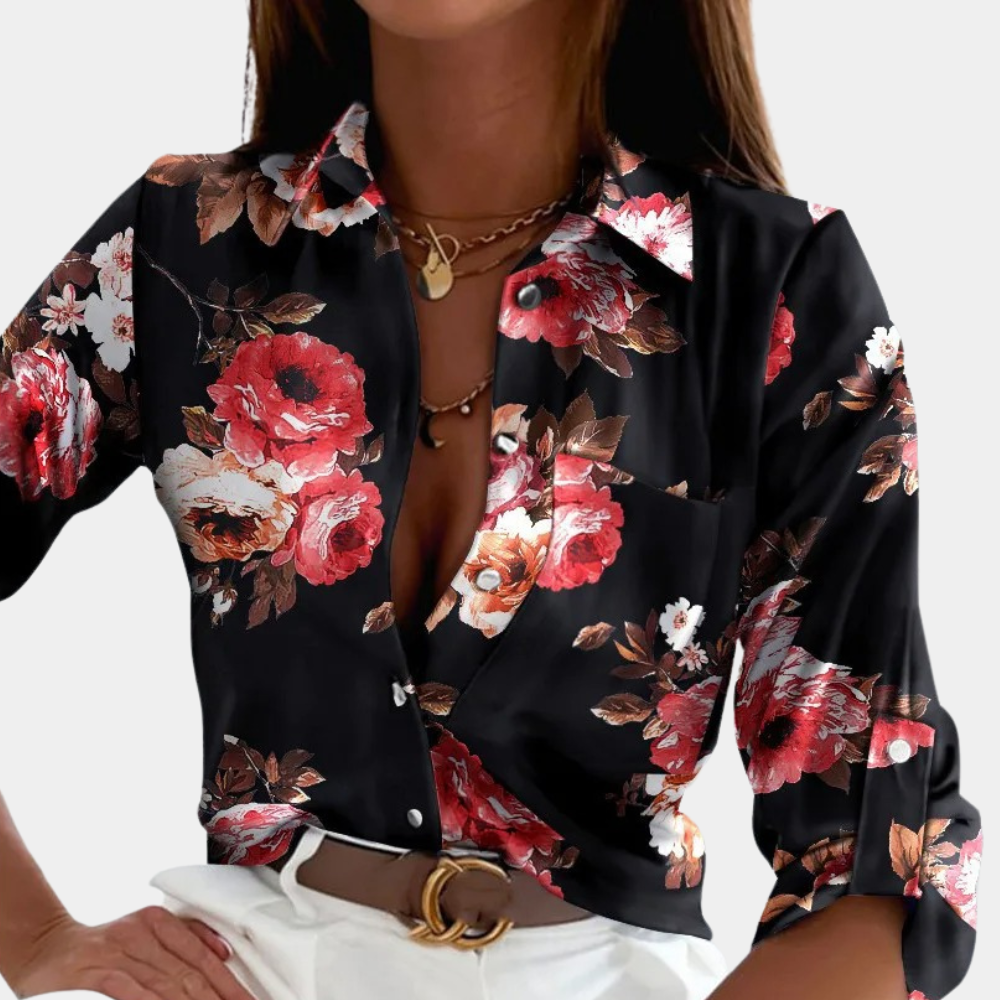 Emora Nova - Moderne Vrouw Bloemprint Blouse - Casual
