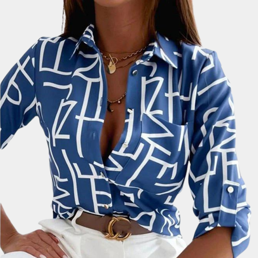 Emora Nova - Moderne Vrouw Bloemprint Blouse - Casual