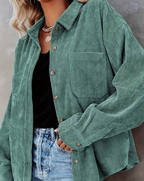 Emora Nova - Hedendaagse Vrouw Corduroy Shirtjack - Herfst