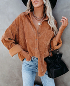 Emora Nova - Hedendaagse Vrouw Corduroy Shirtjack - Herfst