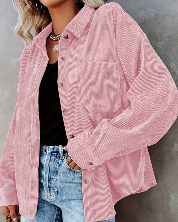 Emora Nova - Hedendaagse Vrouw Corduroy Shirtjack - Herfst