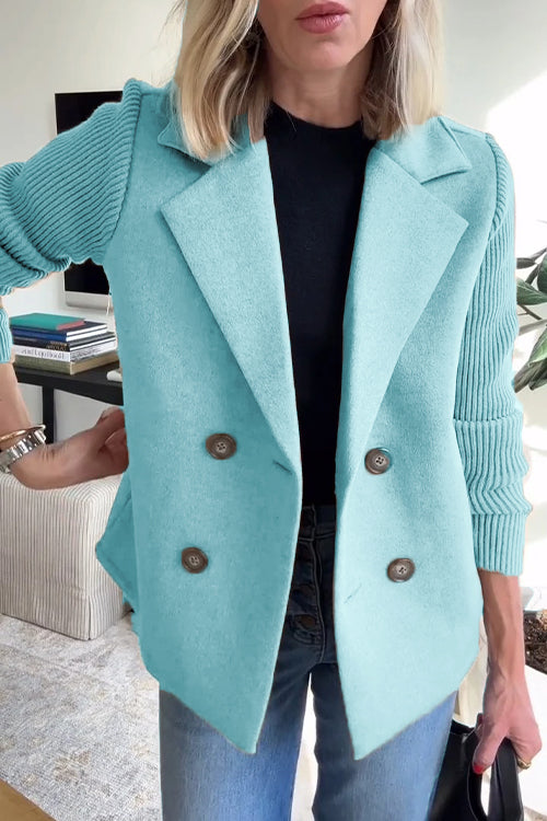 Moderne Vrouw Gebreide Blazer