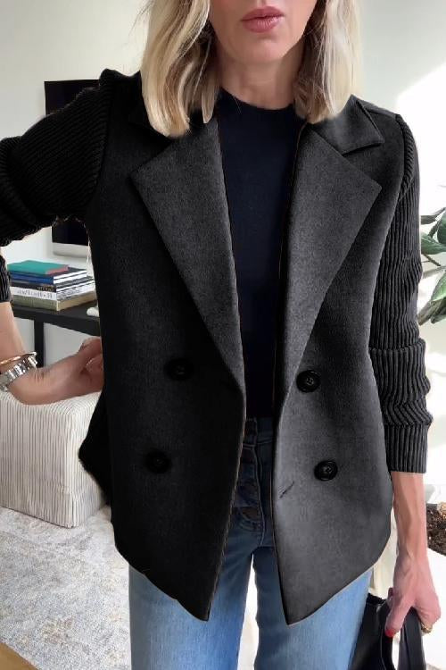 Moderne Vrouw Gebreide Blazer