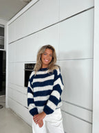 Emora Nova - Casual Dames Trui met Streepjes - Herfst