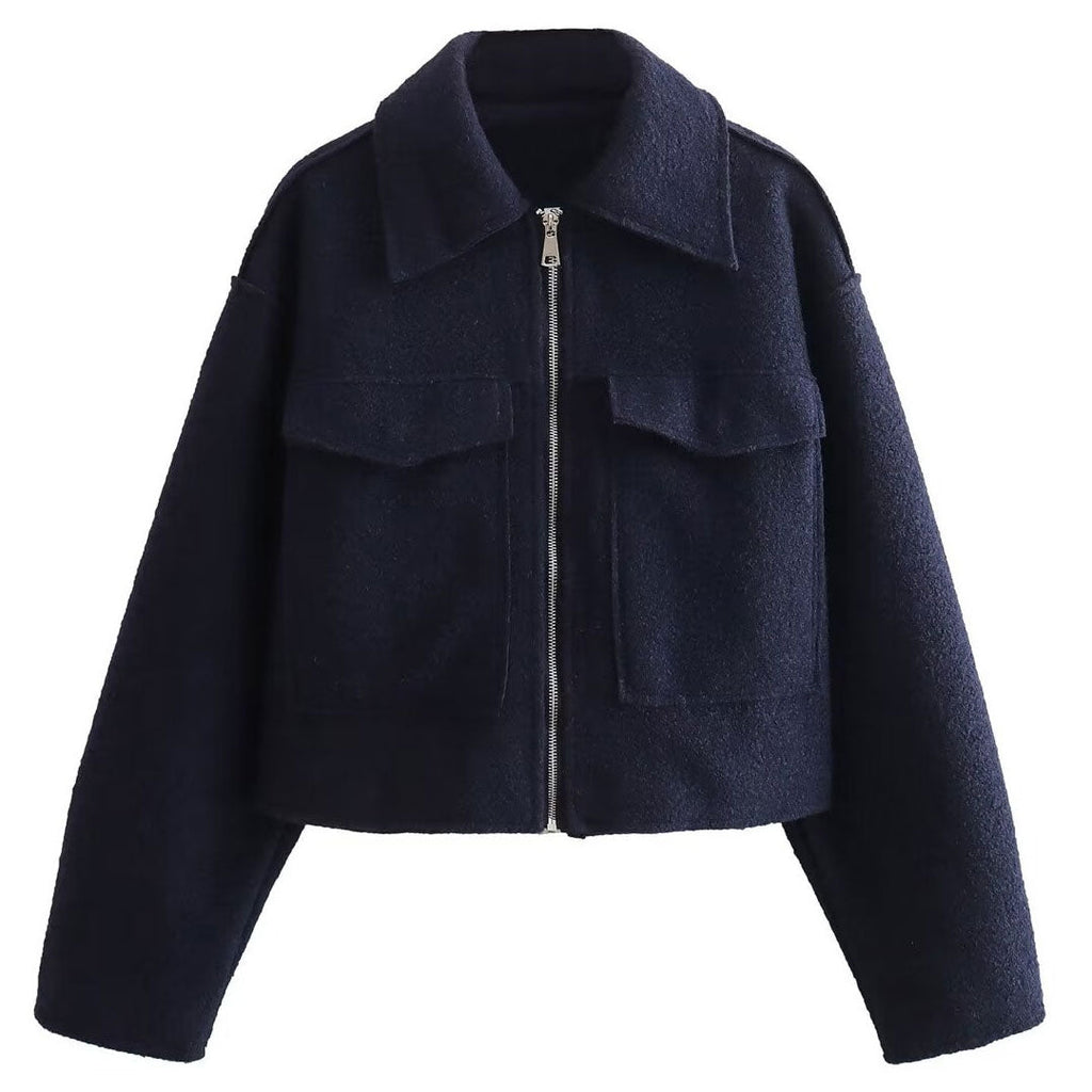 Emora Nova - Dames Korte Jas van Wolmix met Rits - Winter