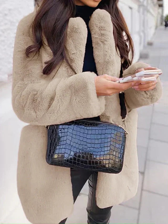 Emora Nova - Luxe Dames Pluche Mantel - Winter