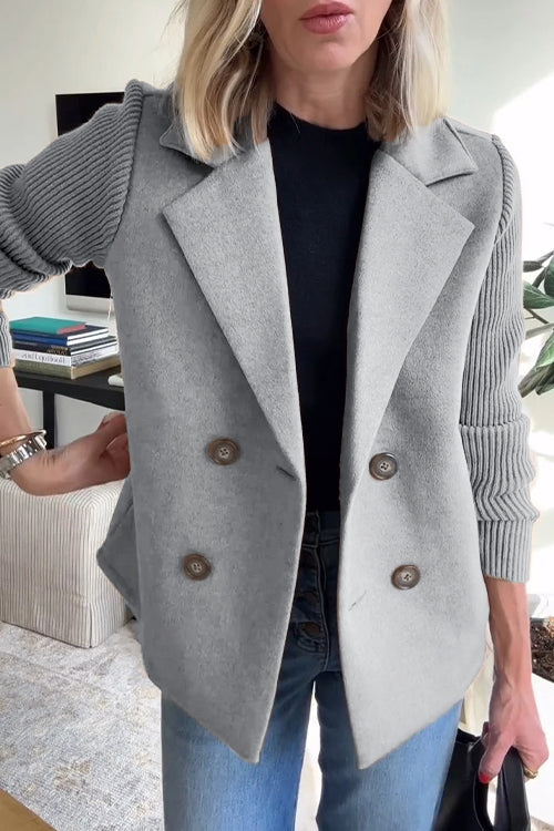 Moderne Vrouw Gebreide Blazer