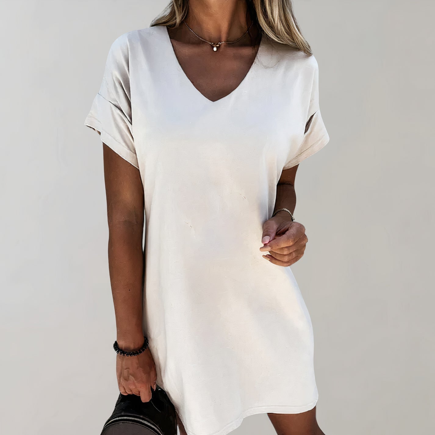 Emora Nova - Casual Dames Jurkshirt met V-hals