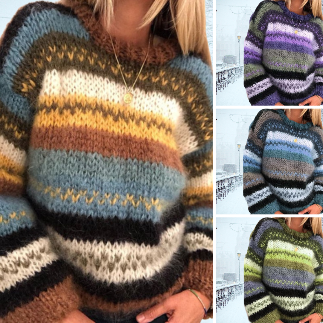 Emora Nova - Dames Gebreide Trui met Fair Isle Patroon - Winter