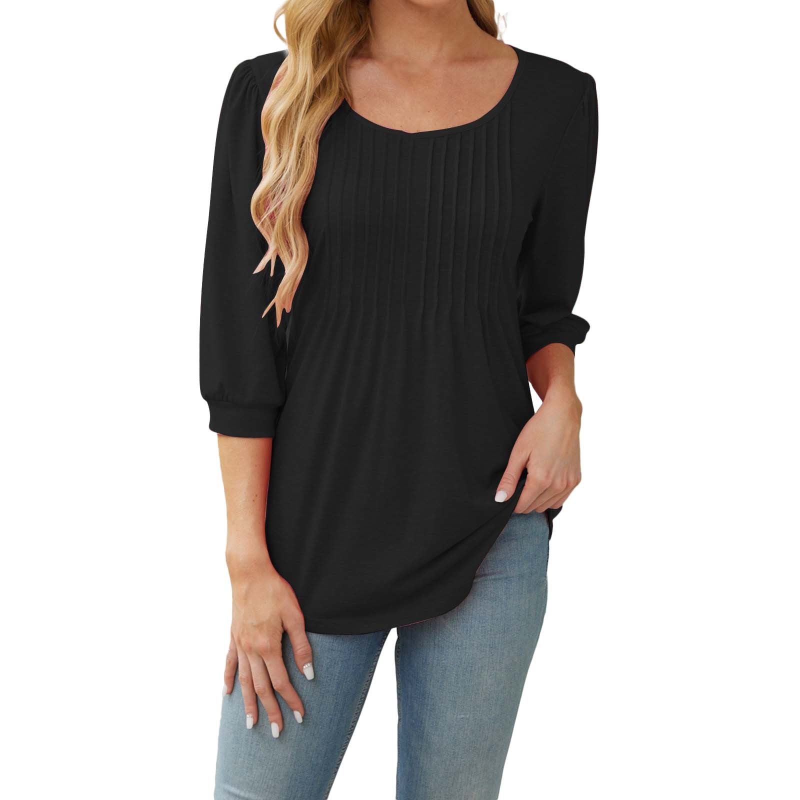 Emora Nova - Dames Casual Top met Plooi Detail