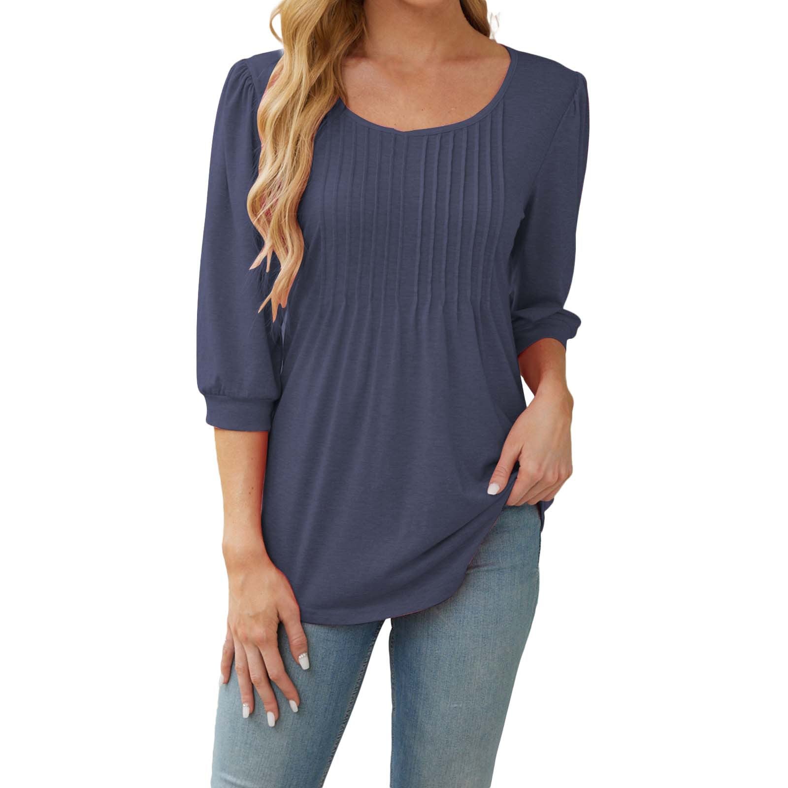 Emora Nova - Dames Casual Top met Plooi Detail