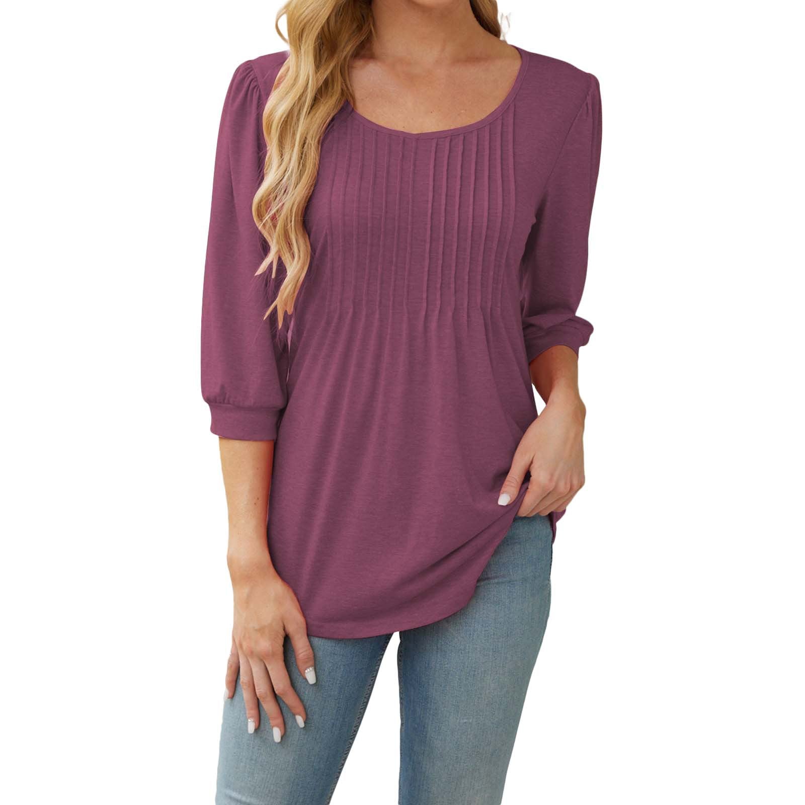 Emora Nova - Dames Casual Top met Plooi Detail