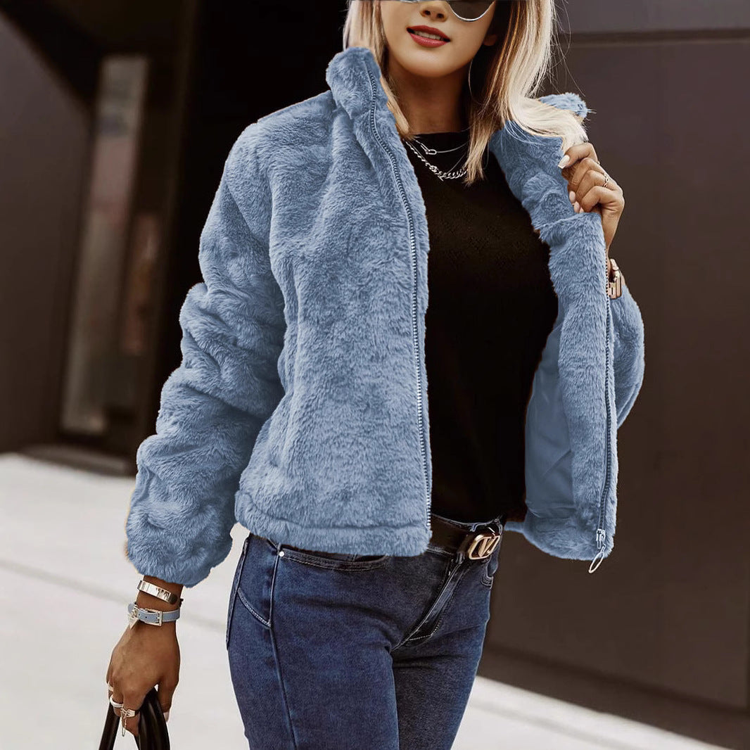 Emora Nova - Dames Casual Chic Pluche Jas - Winter