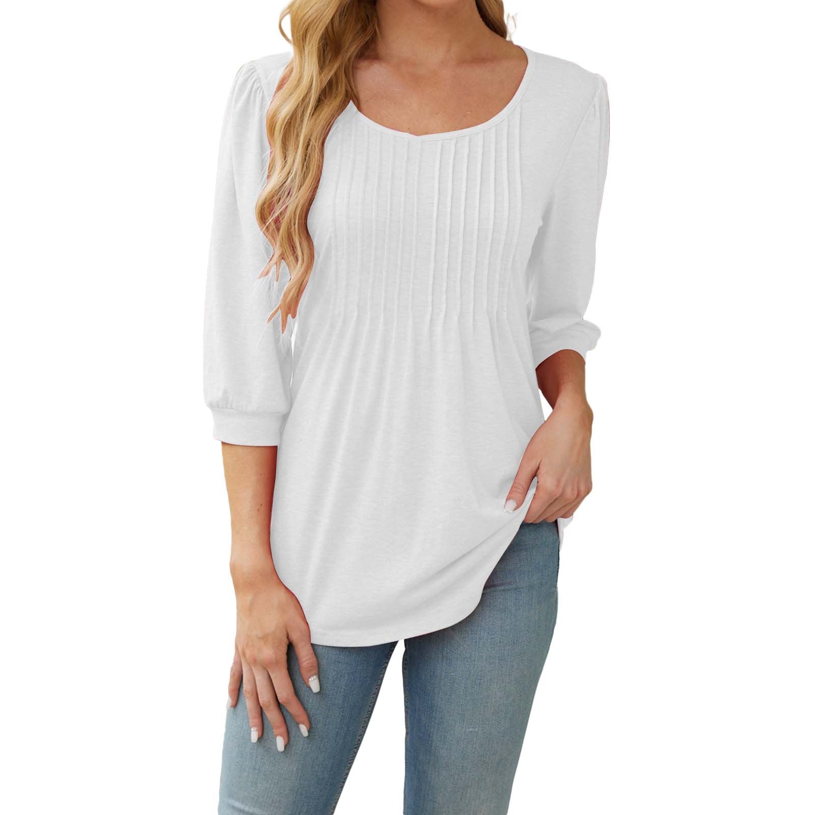 Emora Nova - Dames Casual Top met Plooi Detail