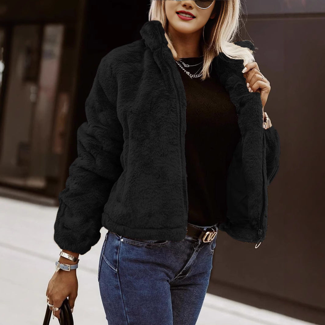 Emora Nova - Dames Casual Chic Pluche Jas - Winter