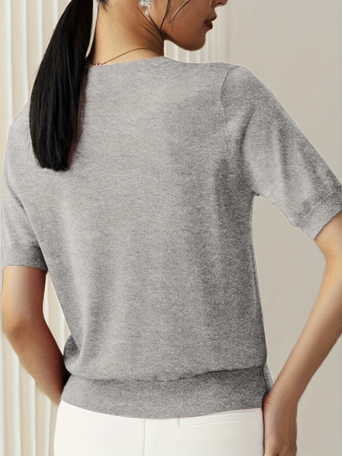 Emora Nova - Casual Chic Gebreide Top voor Moderne Vrouwen - All Season