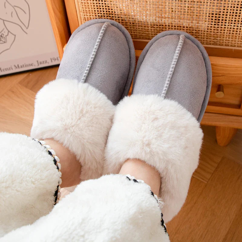 Emora Nova - Dames Luxe Pantoffels met Faux Fur Voering