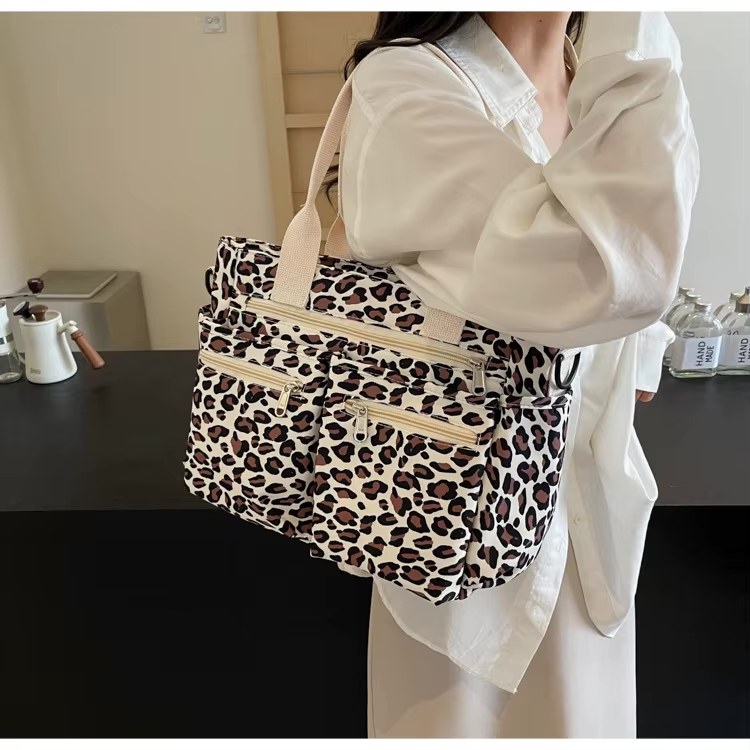 Trendy Dames Tote Bag met Luipaardprint