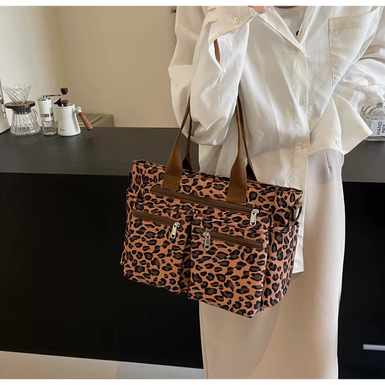 Trendy Dames Tote Bag met Luipaardprint