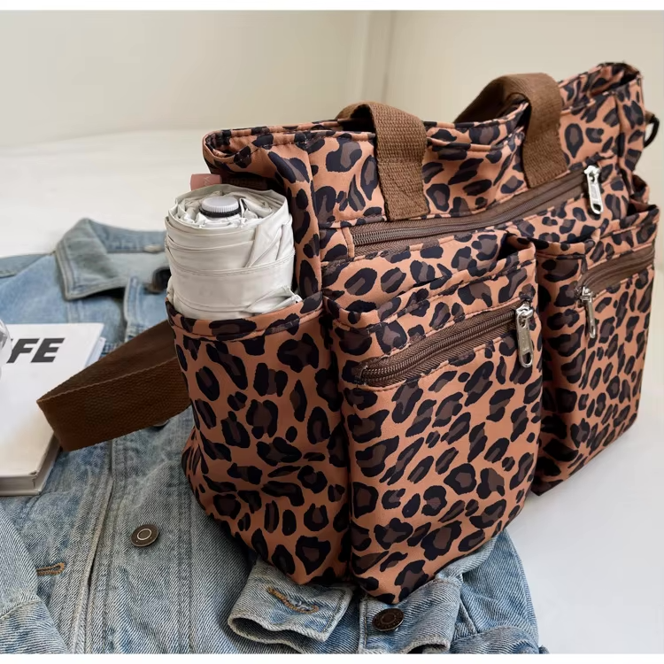 Trendy Dames Tote Bag met Luipaardprint