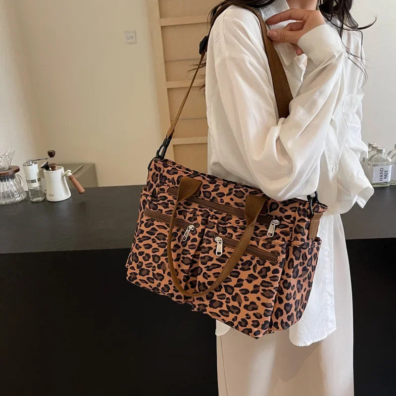 Trendy Dames Tote Bag met Luipaardprint