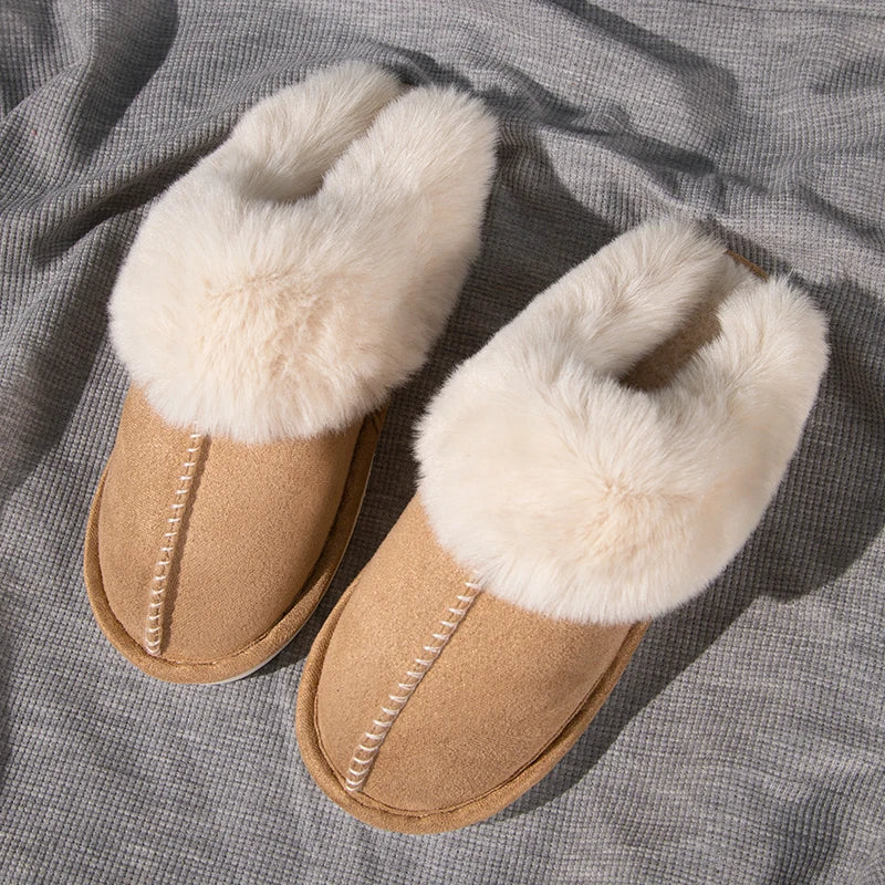 Emora Nova - Dames Luxe Pantoffels met Faux Fur Voering
