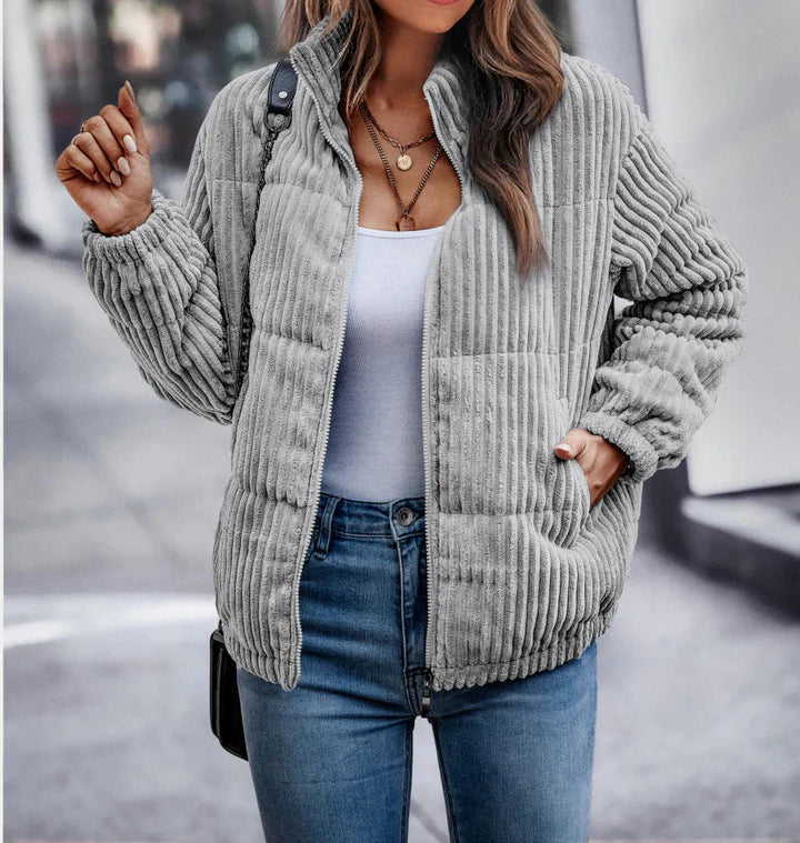 Emora Nova - Casual Dames Corduroy Puffer Jas - Winter