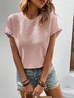 Emora Nova - Dames Relaxed T-shirt met Ruches - Zomer