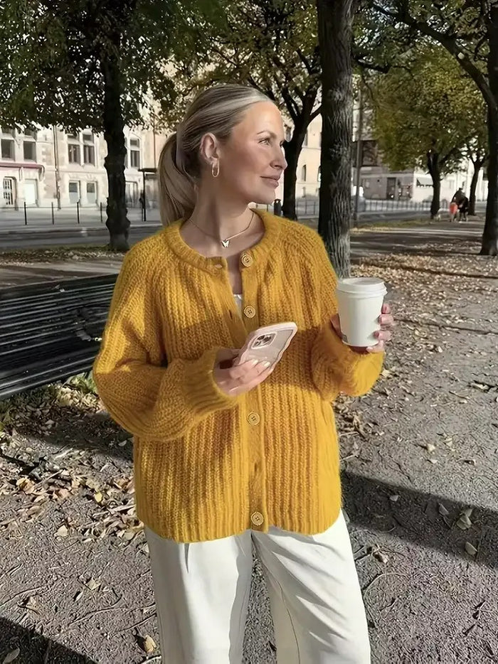 Emora Nova - Modieuze Dames Gebreide Cardigan - Herfst