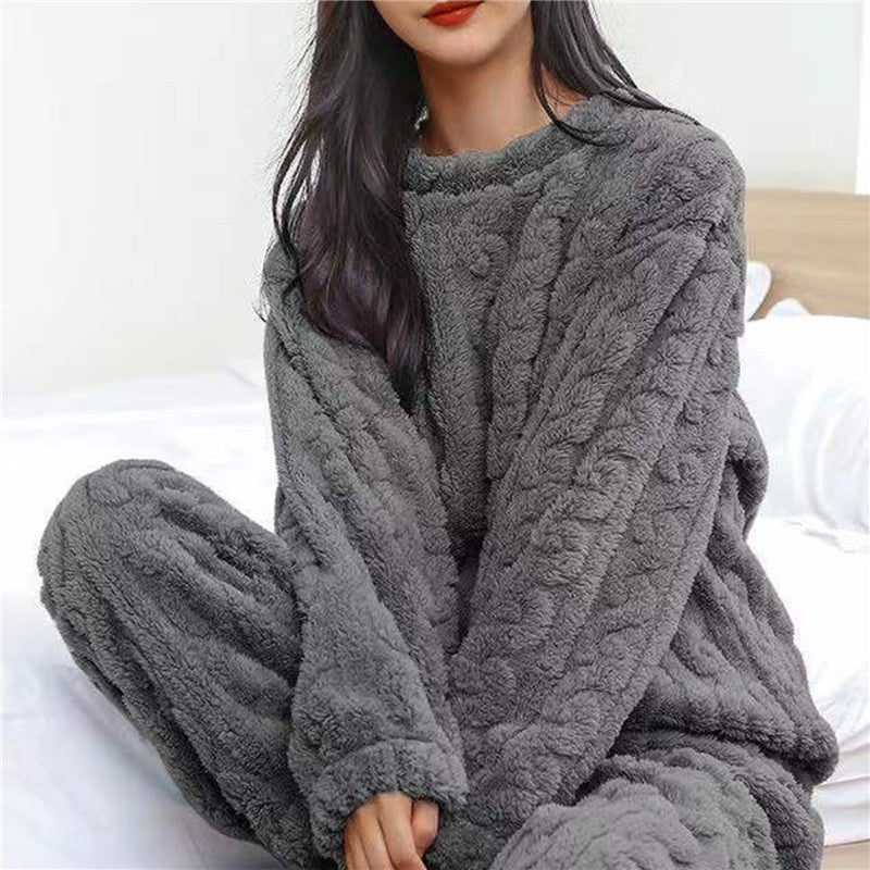 Fleece Pyjama Set – Extreem Zacht Kabelpatroon