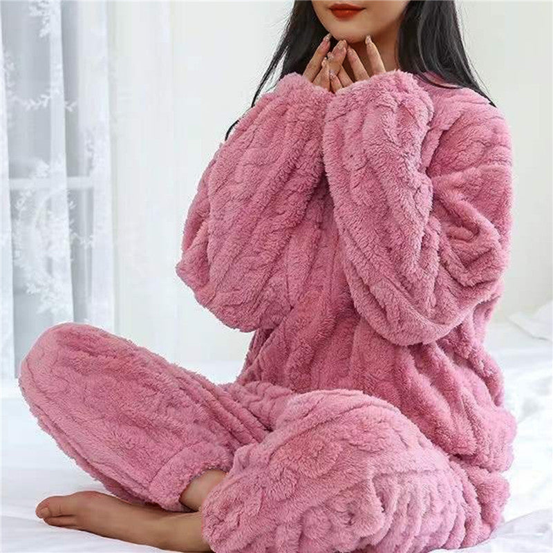 Fleece Pyjama Set – Extreem Zacht Kabelpatroon