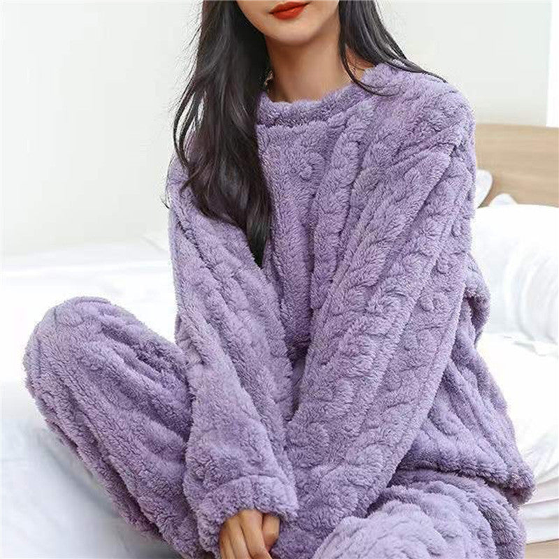 Fleece Pyjama Set – Extreem Zacht Kabelpatroon