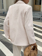 Textuurrijke Bouclé Blazer – Losvallende Lente Pasvorm