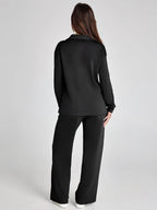 Lounge Tweedelig Set – Wijdvallende Pasvorm & V-hals