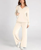 Lounge Tweedelig Set – Wijdvallende Pasvorm & V-hals