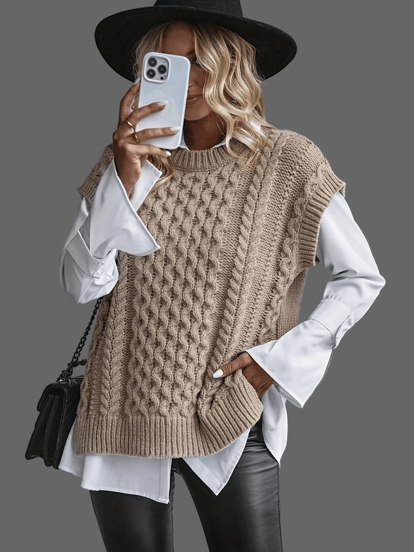 Zachte Gebreide Spencertop-1