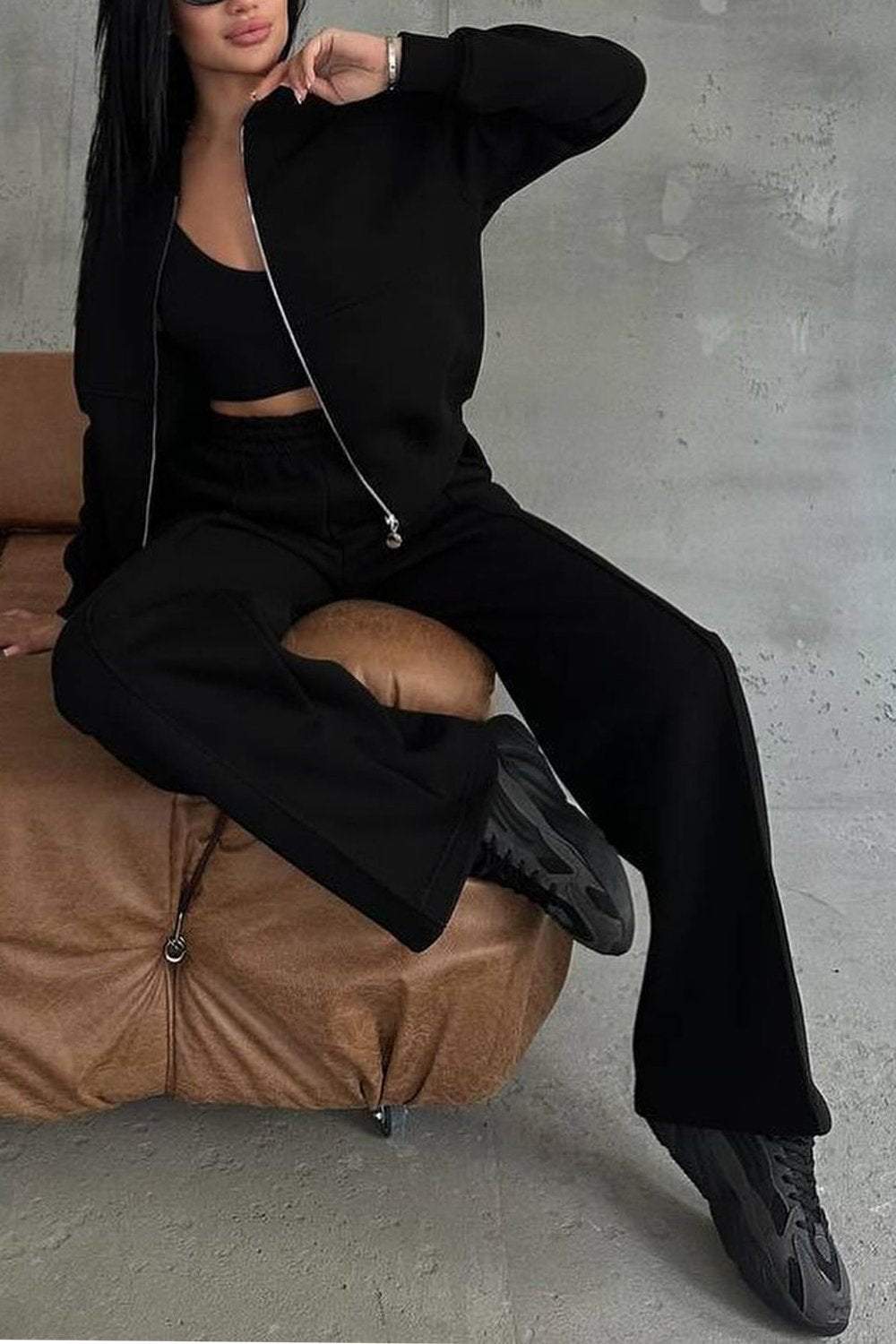 Loungepak Met Bomberjack En Wijde Pijp