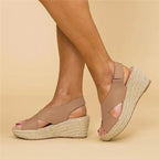 Emora Nova - Zomerse Espadrille Sandalen met Gekruiste Bandjes