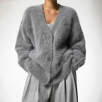 Lichtgewicht Fluffy Cardigan – Ontspannen Pasvorm