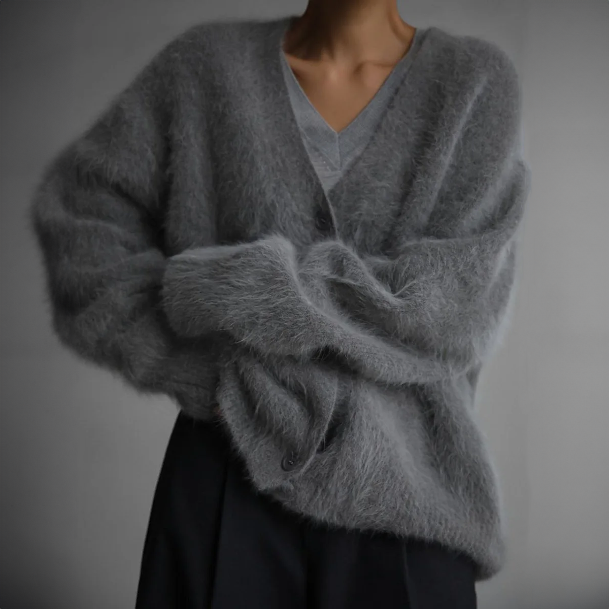 Lichtgewicht Fluffy Cardigan – Ontspannen Pasvorm