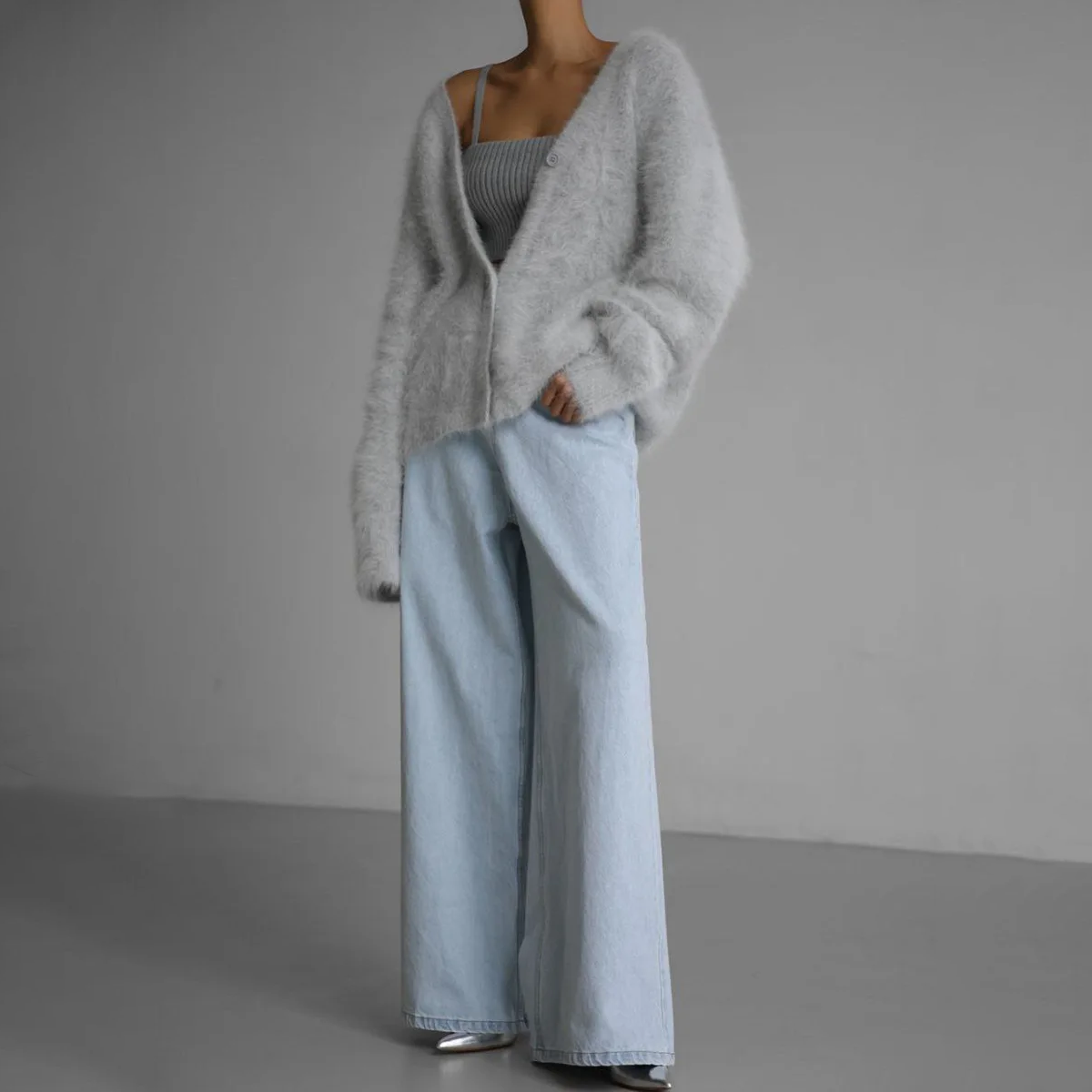 Lichtgewicht Fluffy Cardigan – Ontspannen Pasvorm