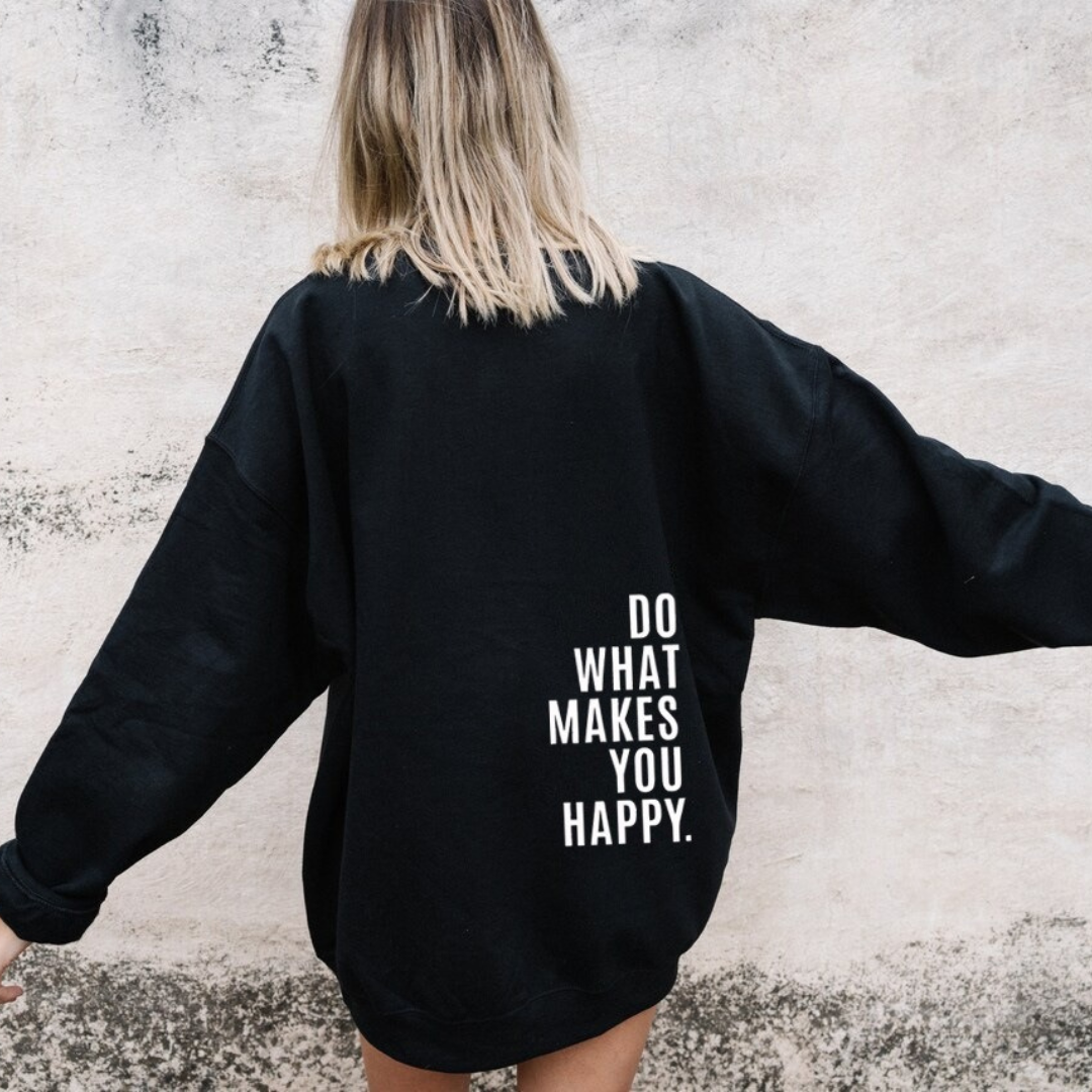 Oversized Winter Hoodie – Inspirerende Rugprint