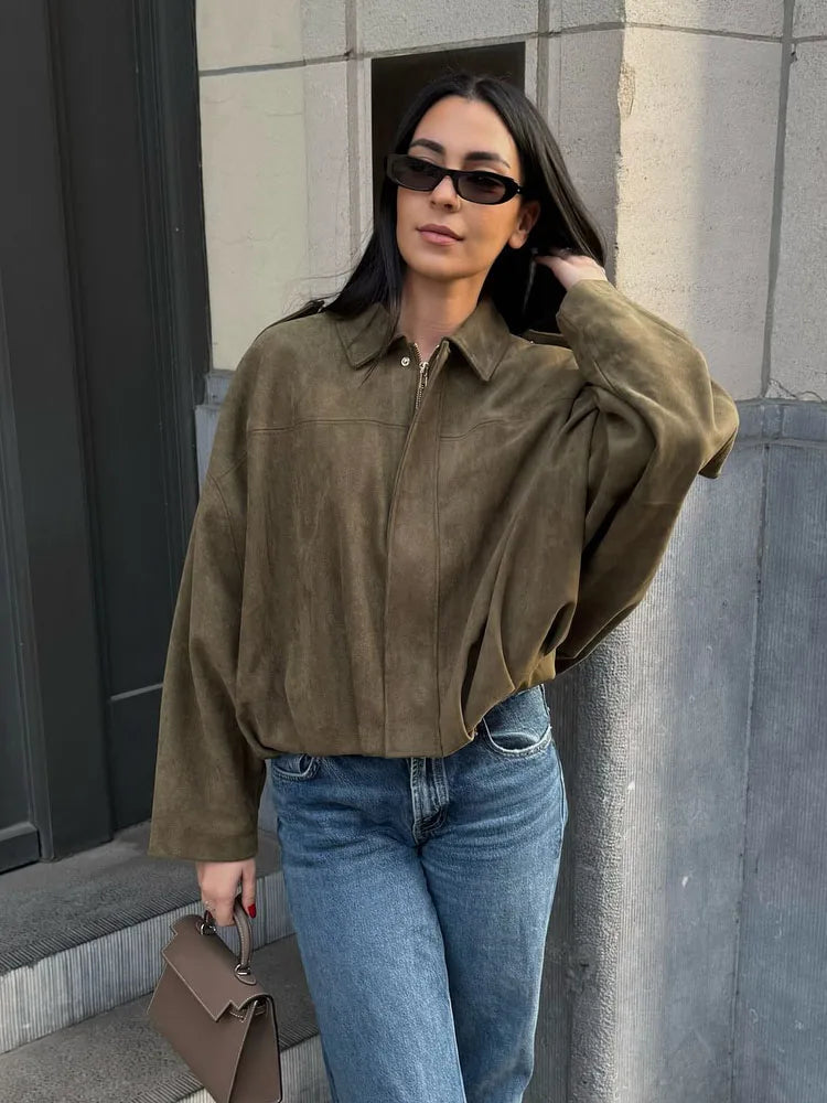 Vero – Dames Korte Jas | Suede Look, Relaxed Fit 4