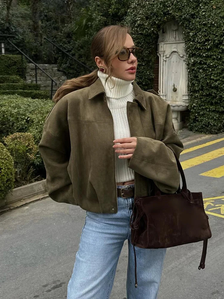 Vero – Dames Korte Jas | Suede Look, Relaxed Fit 1