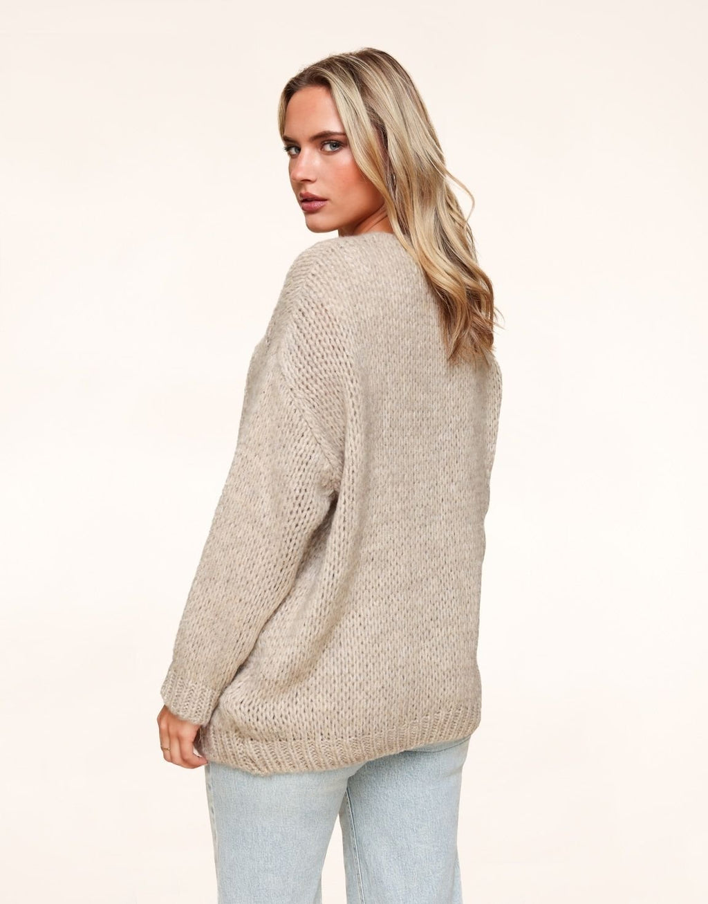 Taupe Wollen - Vest - Olivia & Kate